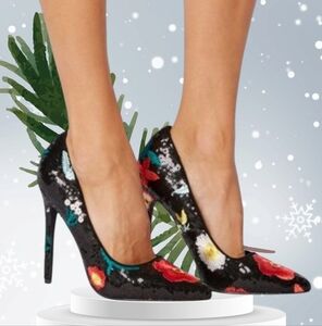 🥳HOST PICK🎉🆕Sequins stilettos floral pumps